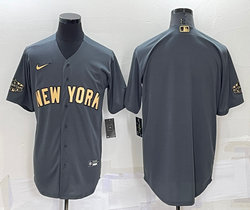 Nike New York Yankees Blank Charcoal 2022 All Star Authentic Stitched MLB Jersey