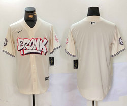 Nike New York Yankees Blank Cream Joint Authentic Stitched baseball jersey