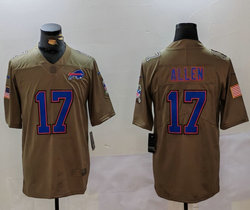 Nike Buffalo Bills #17 Josh Alleny Salute To Service blue number Football Jersey