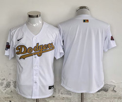 Nike Los Angeles Dodgers Blank White Champions Gold Name Jersey