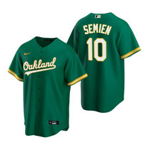 Nike Oakland Athletics #10 Marcus Semien Green Game Authentic Stitched MLB Jerseys