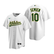 Nike Oakland Athletics #10 Marcus Semien White Game Authentic Stitched MLB Jerseys