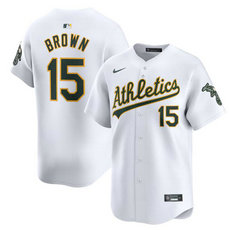Nike Oakland Athletics #15 Seth Brown White 2024 Authentic Stitched MLB Jersey