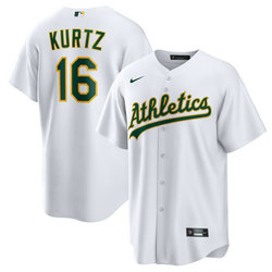 Nike Oakland Athletics #16 Nick Kurtz White Stitched Jersey