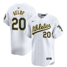 Nike Oakland Athletics #20 Zack Gelof White 2024 Authentic Stitched MLB Jersey