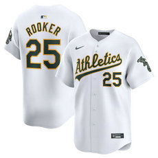 Nike Oakland Athletics #25 Brent Rooker White 2024 Authentic Stitched MLB Jersey