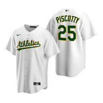 Nike Oakland Athletics #25 Stephen Piscotty White Game Authentic Stitched MLB Jerseys