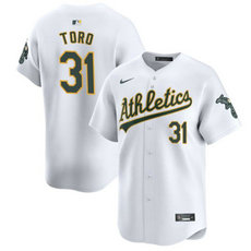Nike Oakland Athletics #31 Abraham Toro White 2024 Authentic Stitched MLB Jersey