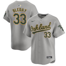 Nike Oakland Athletics #33 JJ Bleday Grey 2024 Authentic Stitched MLB Jersey