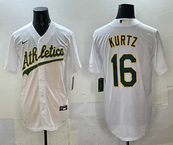 Nike Oakland Athletics #5 Jacob Wilson White Stitched Jersey