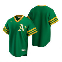 Nike Oakland Athletics #Blank Green Cooperstown Collection Game Authentic Stitched MLB Jersey