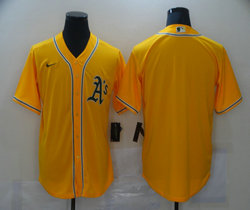Nike Oakland Athletics Blank Gold Game Authentic Stitched MLB Jersey