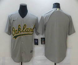 Nike Oakland Athletics Blank Gray Game Authentic Stitched MLB Jerseys