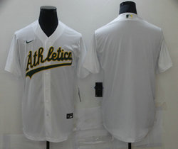 Nike Oakland Athletics Blank White Game Authentic Stitched MLB Jersey