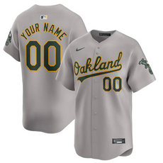 Nike Oakland Athletics Customized Gray 2024 Authentic Stitched MLB Jersey