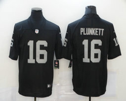 Nike Oakland Raiders #16 Jim Plunkett Black Vapor Untouchable Limited Authentic Stitched NFL Jersey FG