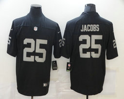 Nike Las Vegas Raiders #25 Josh Jacobs Black Vapor Untouchable Authentic Stitched NFL Jersey