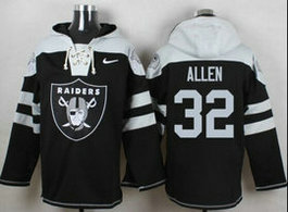 Nike Oakland Raiders #32 Marcus Allen Black Player (Name Number Team Logo) Stitched NFL Hooded Sweatshirt