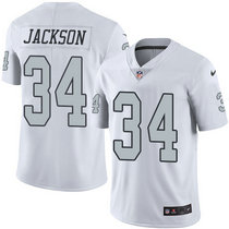 Nike Oakland Raiders #34 Bo Jackson White Rush Limited Authentic Stitched NFL Jersey