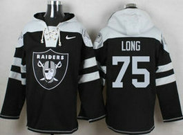 Nike Oakland Raiders #75 Howie Long Black (Name Number Team Logo) Stitched NFL Hooded Sweatshirt