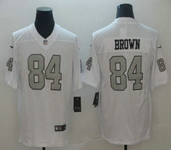 Nike Oakland Raiders #84 Antonio Brown White Rush Limited Authentic Stitched NFL Jersey