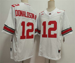 Nike Ohio State Buckeyes #12 JCJ Donaldson White Stitched NCAA Jersey