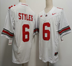 Nike Ohio State Buckeyes #6 Sonny Styles White Red number Jersey