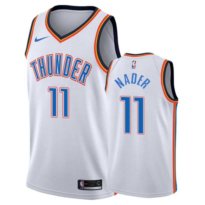 Nike Oklahoma City Thunder #11 Abdel Nader White Game Authentic Stitched NBA jersey