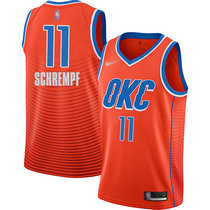 Nike Oklahoma City Thunder #11 Detlef Schrempf Orange Game Authentic Stitched NBA jersey