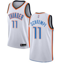 Nike Oklahoma City Thunder #11 Detlef Schrempf White Game Authentic Stitched NBA jersey