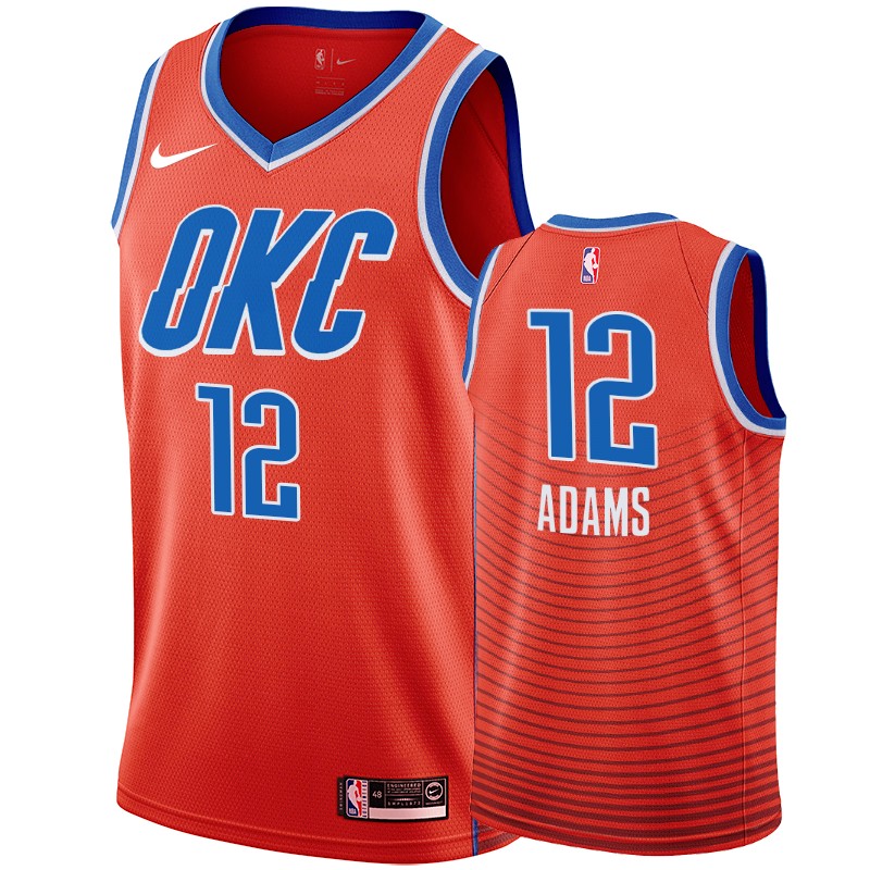 Nike Oklahoma City Thunder #12 Steven Adams Orange Game Authentic Stitched NBA jersey