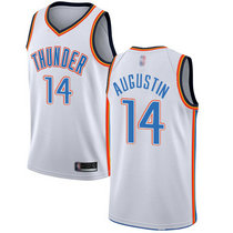 Nike Oklahoma City Thunder #14 D.J. Augustin White Game Authentic Stitched NBA jersey