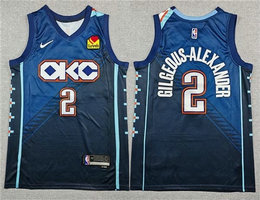 Nike Oklahoma City Thunder #2 Shai Gilgeous-Alexander 26 City Authentic Stitched NBA jersey
