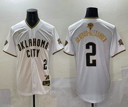 Nike Oklahoma City Thunder #2 Shai Gilgeous Alexander White Joint Finals Patch baseball jerseys