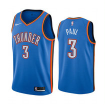 Nike Oklahoma City Thunder #3 Chris Paul Blue Game Authentic Stitched NBA jersey