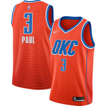 Nike Oklahoma City Thunder #3 Chris Paul Orange Game Authentic Stitched NBA jersey