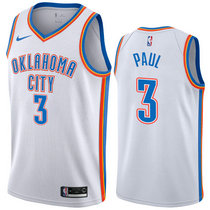 Nike Oklahoma City Thunder #3 Chris Paul White Game Authentic Stitched NBA jersey