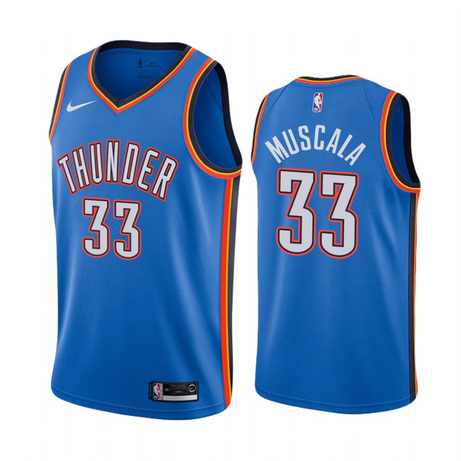 Nike Oklahoma City Thunder #33 Mike Muscala Blue Game Authentic Stitched NBA jersey