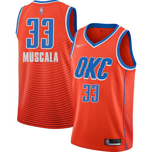 Nike Oklahoma City Thunder #33 Mike Muscala Orange Game Authentic Stitched NBA jersey