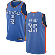 Nike Oklahoma City Thunder #35 Kevin Durant Blue Game Authentic Stitched NBA jersey