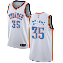 Nike Oklahoma City Thunder #35 Kevin Durant White Game Authentic Stitched NBA jersey