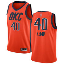 Nike Oklahoma City Thunder #40 Shawn Kemp Orange Game Authentic Stitched NBA jersey