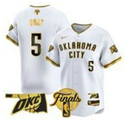 Nike Oklahoma City Thunder #5 Luguentz Dort White Joint Baseball Jersey
