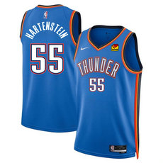 Nike Oklahoma City Thunder #55 Isaiah Hartenstein Blue Icon Edition Stitched Basketball Jersey