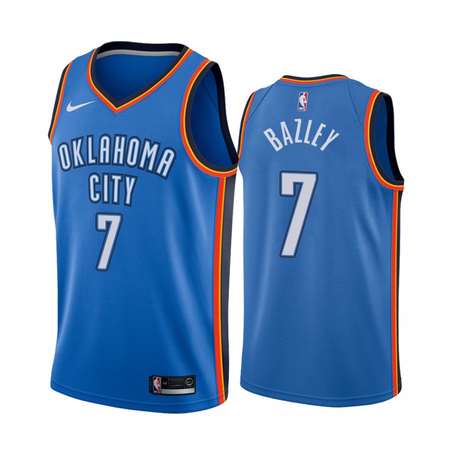 Nike Oklahoma City Thunder #7 Darius Bazley Blue Game Authentic Stitched NBA jersey