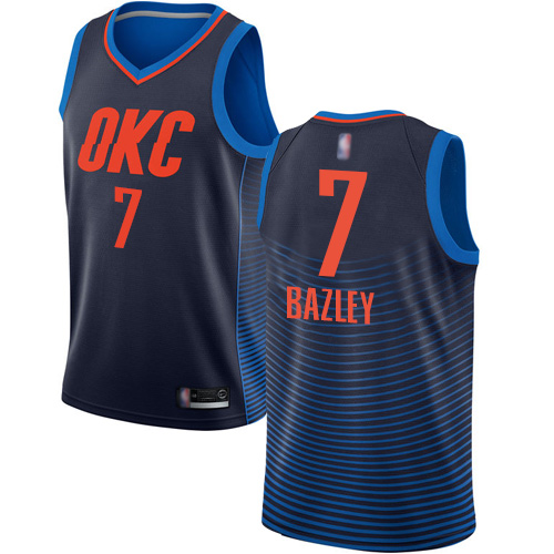 Nike Oklahoma City Thunder #7 Darius Bazley Navy Blue Game Authentic Stitched NBA jersey