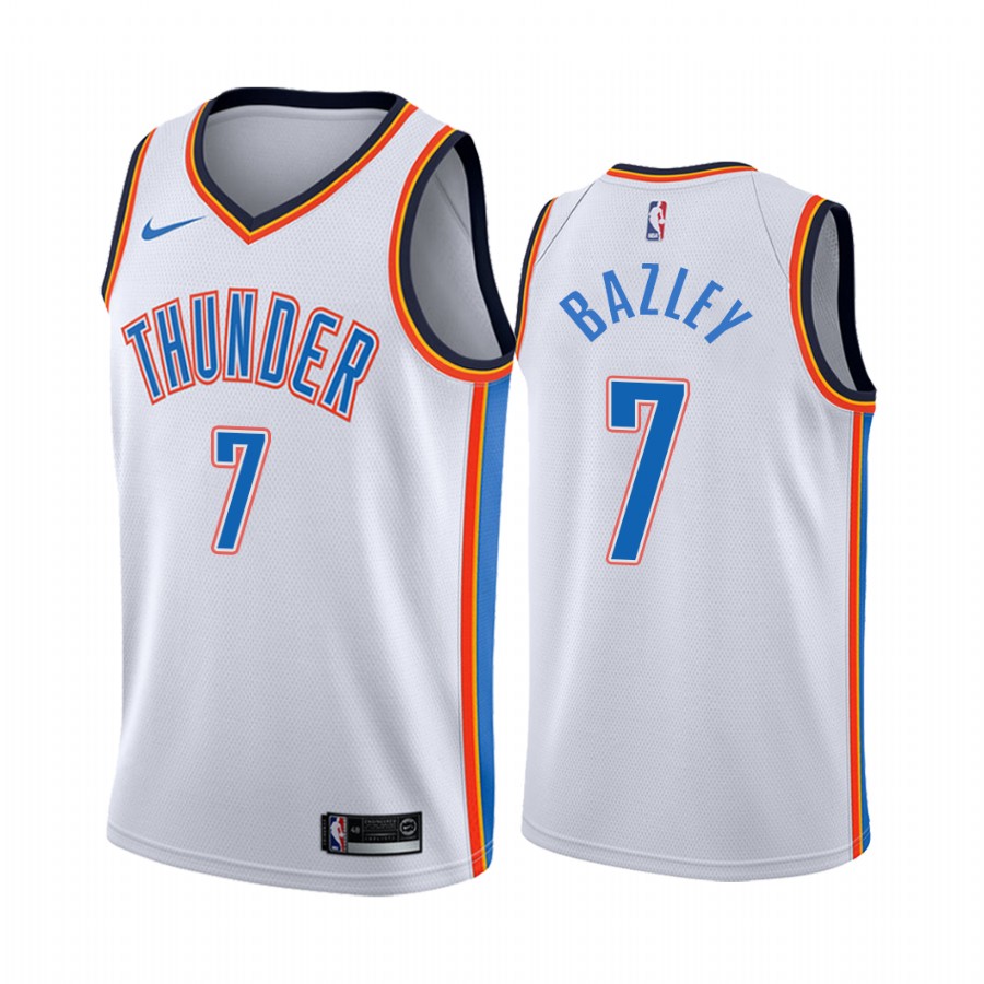 Nike Oklahoma City Thunder #7 Darius Bazley White Game Authentic Stitched NBA jersey