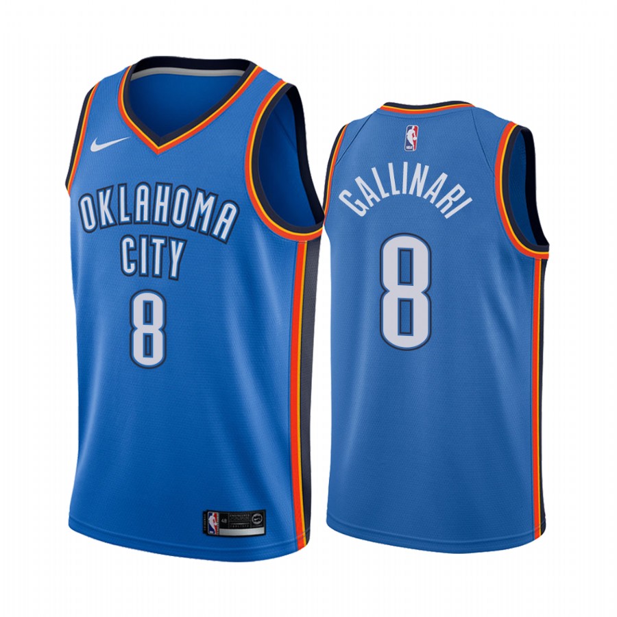 Nike Oklahoma City Thunder #8 Danilo Gallinari Blue Game Authentic Stitched NBA jersey