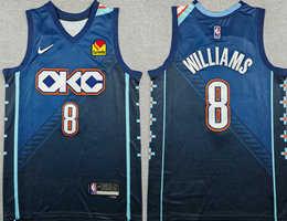 Nike Oklahoma City Thunder #8 Jalen Williams 2026 City With Advertising Jersey