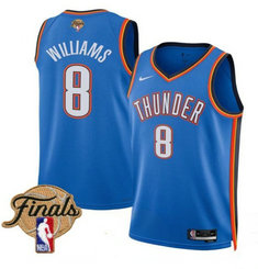 Nike Oklahoma City Thunder #8 Jalen Williams Blue 2025 Finals Patch NBA Jersey